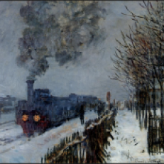 Claude Monet, 'Train in the Snow', 1875